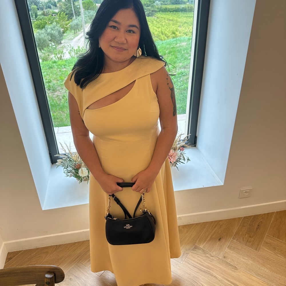 PrettyLittleThing Mustard Midi Dress